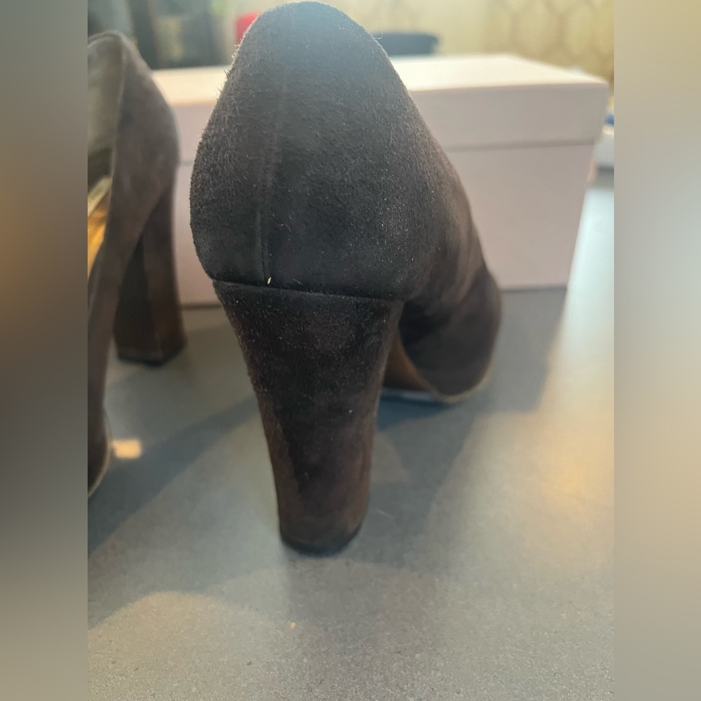 Miu Miu // Platform And Stacked Almond Toe Pump /… - image 7